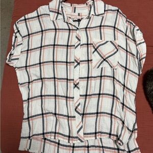 Como Vintage Checkered Shirt in Black and Pink